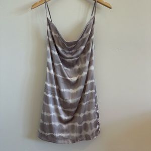 Cow neck striped camisole dress